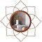 Uniquewise Decorative Metal Wall Mounted Modern Mirror - Perfect for Living Room, Bedroom, Bathroom Vanity, Entryway, or Hallway, Adding Elegance and Charm to Your Space